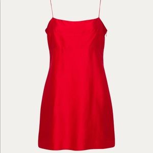 NWT Realisation Par Real Red Uta Dress XS Mini 100% Silk